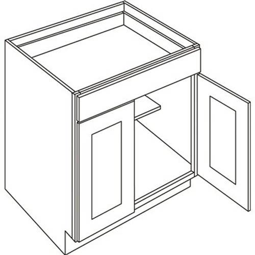 CNC Cabinetry Cabinetry 24" W 1 Drawer 2 Door Base Cabinet, Country Oak CNC Cabinetry Cabinetry 24" W 1 Drawer 2 Door Base Cabinet, Country Oak