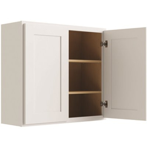 CNC Cabinetry Cabinetry 30" W X 30" H 2 Door Wall Cabinet, Luxor White