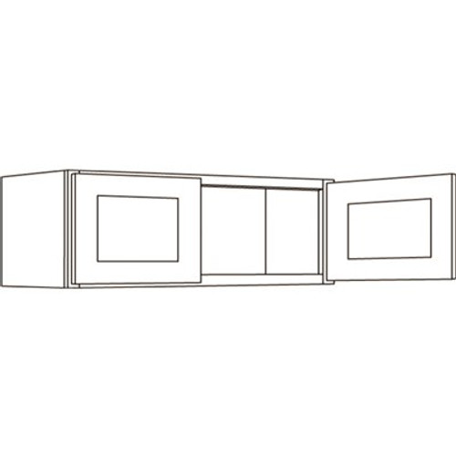 CNC Cabinetry Cabinetry 36" W X 18" H Wall Cabinet, Country Oak
