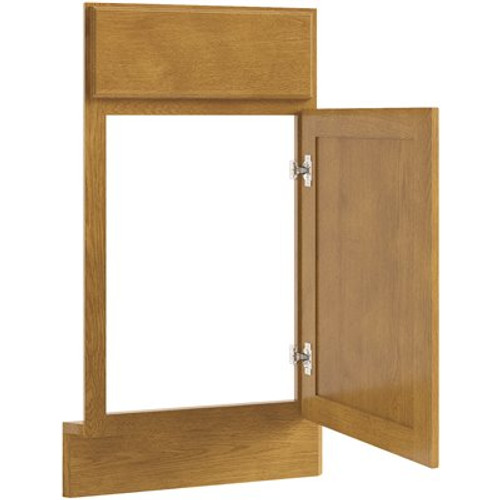 CNC Cabinetry Cabinetry Country Oak Diagonal Corner Sink Base Cabinet 32w X 34.5h