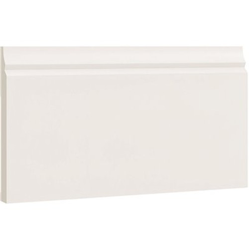 CNC Cabinetry Cabinetry Luxor White Base Molding, Shaker 96w X 4.5h