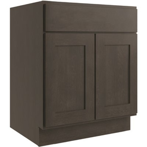 CNC CABINETRY Luxor 2-Door Base Cabinet, ADA Height, 27"w, Shaker Smoky Grey CNC CABINETRY Luxor 2-Door Base Cabinet, ADA Height, 27"w, Shaker Smoky Grey