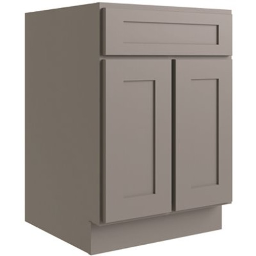 CNC CABINETRY Luxor 2-Door Base Cabinet, 2 Pullout, 5-Pc, 27", Shaker Misty Grey CNC CABINETRY Luxor 2-Door Base Cabinet, 2 Pullout, 5-Pc, 27", Shaker Misty Grey