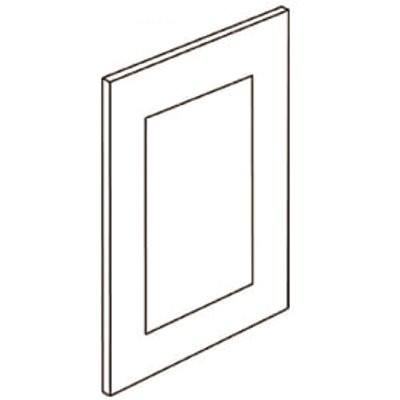 CNC CABINETRY Luxor Replacement Door, 13.5"w X 20.5"h, Shaker Smoky Grey