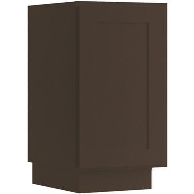 CNC CABINETRY Luxor Angle Base End Cabinet, 12"wx34.5"hx24"d, Shaker Espresso