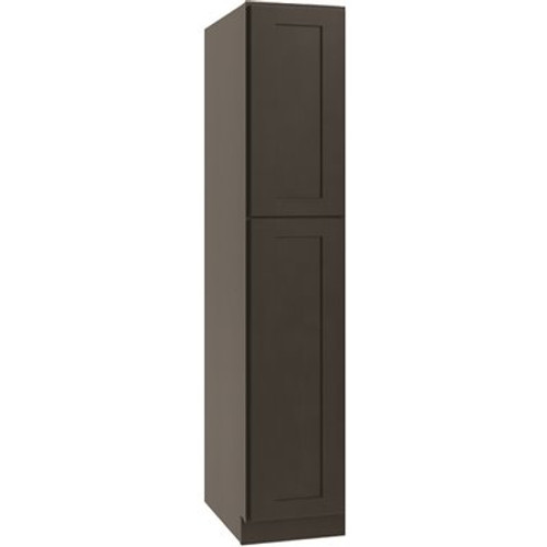 CNC CABINETRY Utility Cabinet, 4 Pull Out, Left, 18"w X 90"h, Shaker Smoky Grey CNC CABINETRY Utility Cabinet, 4 Pull Out, Left, 18"w X 90"h, Shaker Smoky Grey