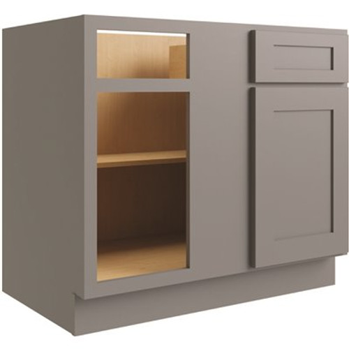 CNC CABINETRY Luxor 42" Blind Base Cabinet, 5-Pc, Right, Shaker Misty Grey CNC CABINETRY Luxor 42" Blind Base Cabinet, 5-Pc, Right, Shaker Misty Grey
