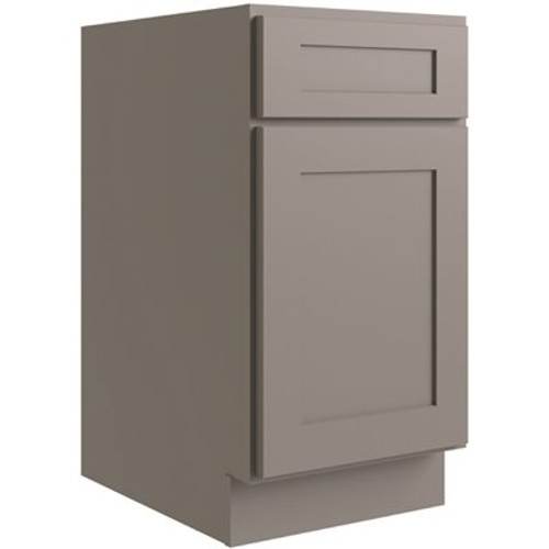 CNC CABINETRY Luxor Waste Basket Cabinet, 5-Pc Drawer, 18"w, Shaker Misty Grey