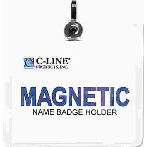 C-Line Products, Inc MAGNETIC NAME BADGE HOLDER KIT, HORIZONTAL, 4W X 3H, CLEAR, 20/BOX C-Line Products, Inc MAGNETIC NAME BADGE HOLDER KIT, HORIZONTAL, 4W X 3H, CLEAR, 20/BOX