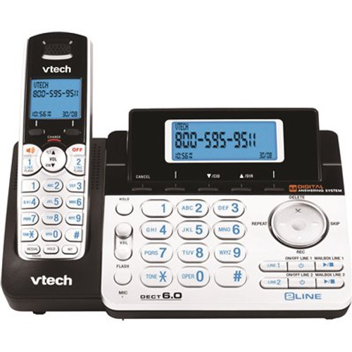 VTech Cordless 2-Line Phone System with Digital Answering System Single-Handset System