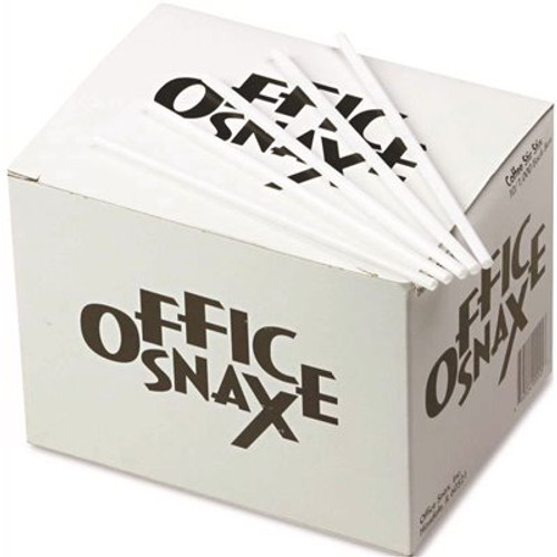 Office Snax 5 in. White Plastic Stir Sticks (1000 per Box) Office Snax 5 in. White Plastic Stir Sticks (1000 per Box)