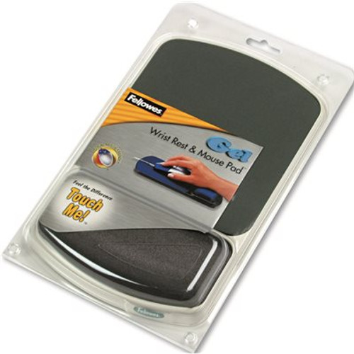 Fellowes Mfg. GEL MOUSE PAD W/WRIST REST, NONSKID, 6-1/4 X 10-1/8, PLATINUM/GRAPHITE Fellowes Mfg. GEL MOUSE PAD W/WRIST REST, NONSKID, 6-1/4 X 10-1/8, PLATINUM/GRAPHITE