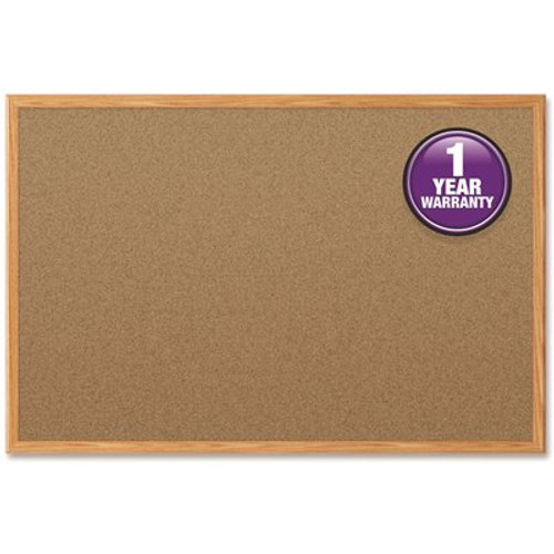 Mead 36" x 24" Classic Cork Surface Bulletin Board with Self-healing Surface, Oak, 1 Each Mead 36" x 24" Classic Cork Surface Bulletin Board with Self-healing Surface, Oak, 1 Each