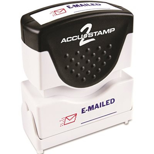 Consolidated Stamp ACCUSTAMP2 SHUTTER STAMP WITH MICROBAN, RED/BLUE, EMAILED, 1-5/8 IN. X 1/2 IN. Consolidated Stamp ACCUSTAMP2 SHUTTER STAMP WITH MICROBAN, RED/BLUE, EMAILED, 1-5/8 IN. X 1/2 IN.