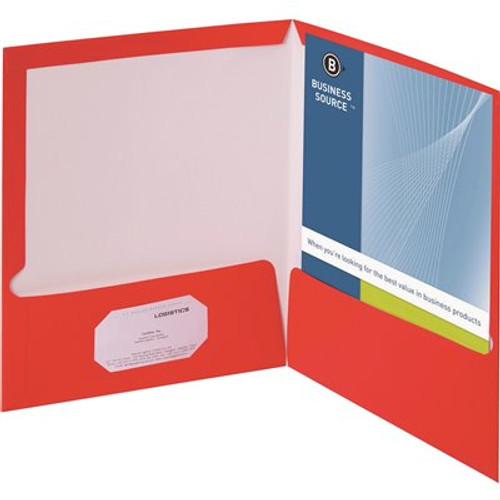Business Source 2-Pocket Report Covers with Bus Card Holder Business Source 2-Pocket Report Covers with Bus Card Holder