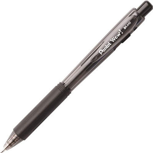 Pentel Ballpoint Retractable Pen, Wow, Black Ink, Medium (36 per Pack) Pentel Ballpoint Retractable Pen, Wow, Black Ink, Medium (36 per Pack)