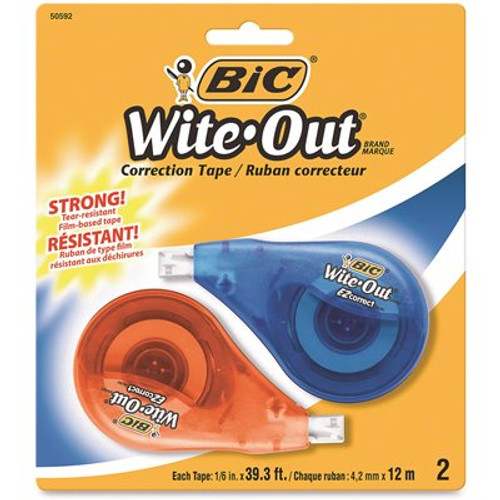 Wite-Out 1/6 in. x 472 in. Bic Wite-Out EZ Correct Correction Tape Non-Refillable (2-Pack) Wite-Out 1/6 in. x 472 in. Bic Wite-Out EZ Correct Correction Tape Non-Refillable (2-Pack)