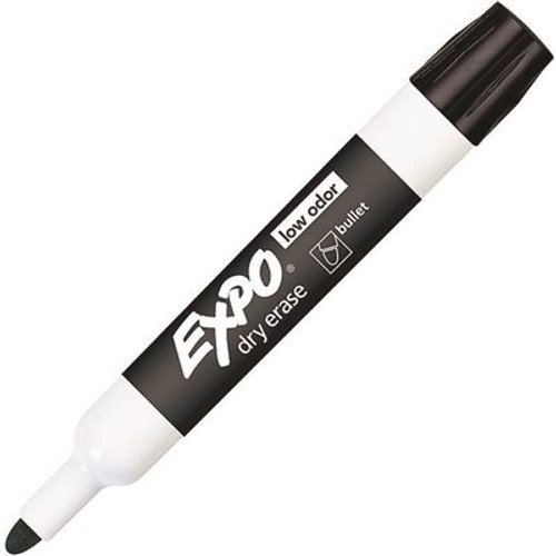 EXPO Bullet Tip Low Odor Dry Erase Markers, Black (12-Pack) EXPO Bullet Tip Low Odor Dry Erase Markers, Black (12-Pack)