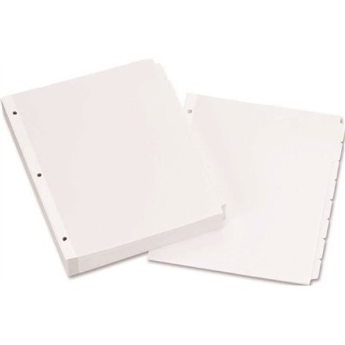 Avery Write-On Plain Tab Dividers, 8-Tab, Letter, White (24 Sets/Box) Avery Write-On Plain Tab Dividers, 8-Tab, Letter, White (24 Sets/Box)
