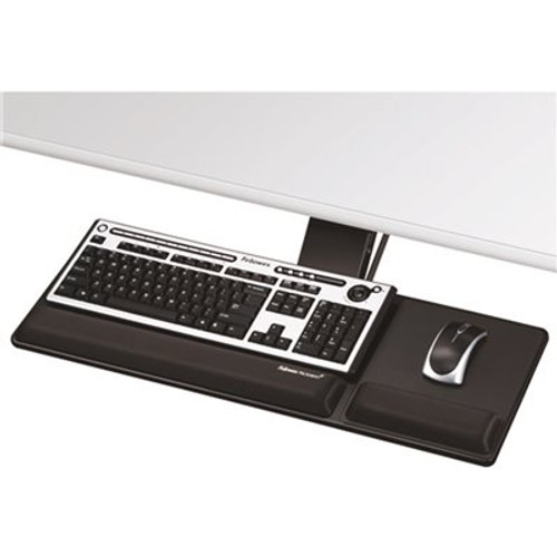 Fellowes Designer Suites 19 in. x 9-1/2 in. Compact Keyboard Tray, Black Fellowes Designer Suites 19 in. x 9-1/2 in. Compact Keyboard Tray, Black