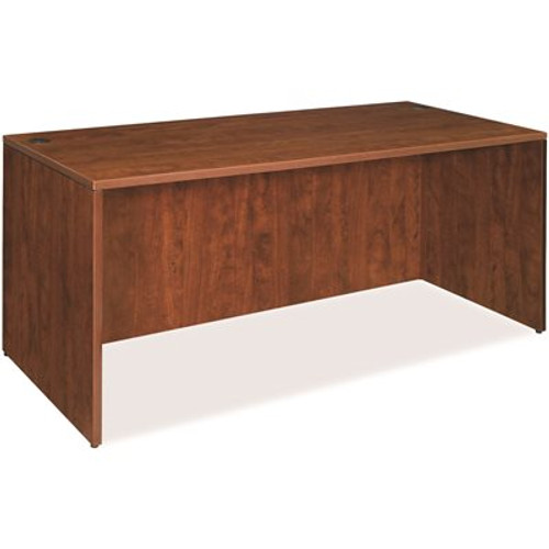 LORELL LORELL ESSENTIALS RECTANGULAR DESK SHELL, LAMINATE, CHERRY, 66X30X29-1/2 IN.