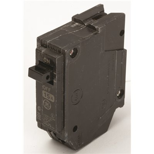GE 15 Amp Single Pole Thick Breaker - Hacr/swd Rated