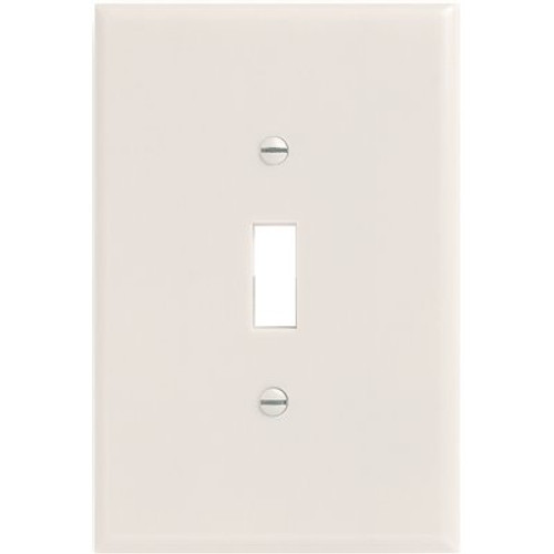 Maintenance Warehouse Single Gang Toggle Wall Plate - White- Package Of 10