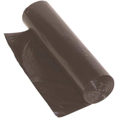 Berry Plastics 57 Gal. 50 in. x 50 in. 1.25 mil Black Low-Density Trash Bags (10-Roll, 10-Rolls/Case)