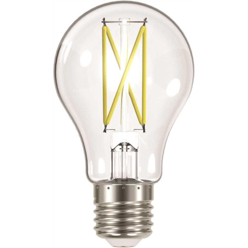 SATCO 8 Watt A19 LED Bulb, Medium Base, 3000k, 800 Lumens, Clear, Package Of 6 SATCO 8 Watt A19 LED Bulb, Medium Base, 3000k, 800 Lumens, Clear, Package Of 6