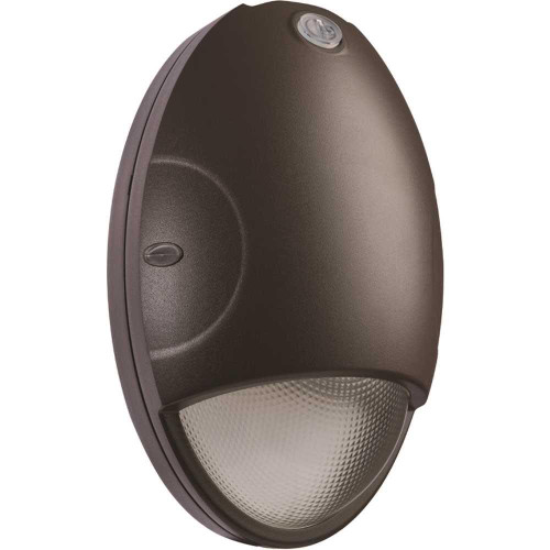 SATCO Oval Small Emergency Wall Pack LED Cct Selectable Photocell Bronze Finish
