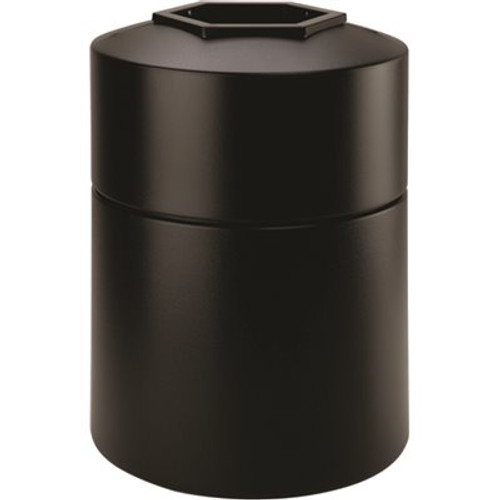 Polytec Round Trash Receptacle, 45 Gallon, Black Polytec Round Trash Receptacle, 45 Gallon, Black