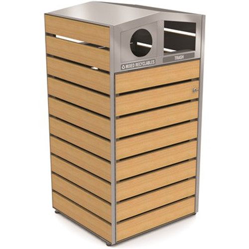 Double-Sided Recycling/waste Container, 48-Gallons Double-Sided Recycling/waste Container, 48-Gallons