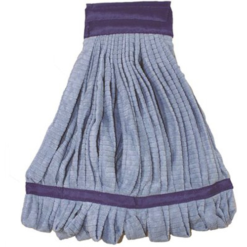 Renown Microfiber Tube Mop Head With Canvas Headband Large In Blue