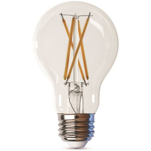 FEIT ELECTRIC Electric A19 9 Watt 5000k E26 Base Clear Filament LED Bulb Package Of 4 FEIT ELECTRIC Electric A19 9 Watt 5000k E26 Base Clear Filament LED Bulb Package Of 4