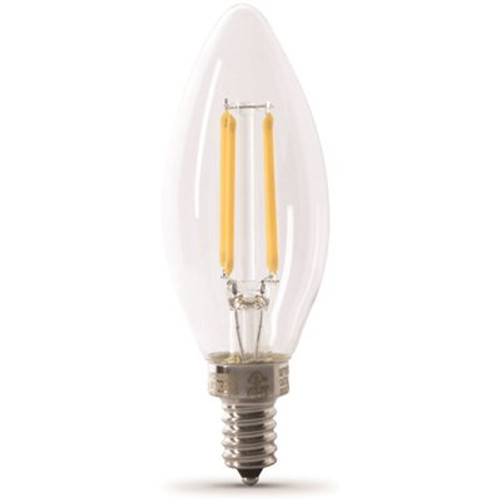 FEIT ELECTRIC Electric B10 5.5 Watt 2700k E12 Base Clear Filament LED Bulb Package Of 4