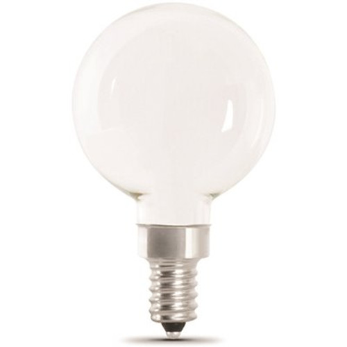 FEIT ELECTRIC Electric G16-1/2 5.5w 2700k E12 White Frost Filament LED Bulb Package Of 12 FEIT ELECTRIC Electric G16-1/2 5.5w 2700k E12 White Frost Filament LED Bulb Package Of 12