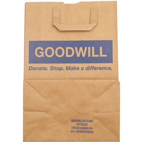AMERCAREROYAL 1/6 Eco Bag 70# Handle Bag Goodwill Case Of 300