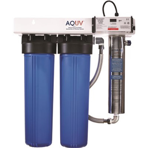 AQUA FLO Series Whole House Ultraviolet Disinfect Filter Rack System Aquv-12r22