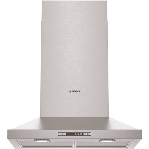 BOSCH 300 Series 24 Inch Pyramid Style Canopy Wall Hood, Energy Star, 300 CFM BOSCH 300 Series 24 Inch Pyramid Style Canopy Wall Hood, Energy Star, 300 CFM