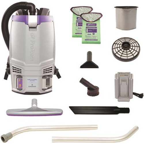 PROTEAM Gofit 6 Cordless Com Backpack Vacuum W/xover Two-Piece Wand Kit PROTEAM Gofit 6 Cordless Com Backpack Vacuum W/xover Two-Piece Wand Kit
