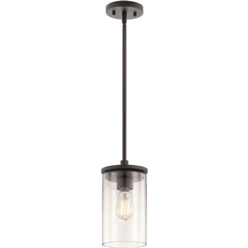 KICHLER Crosby Black 1 Light Mini Pendant