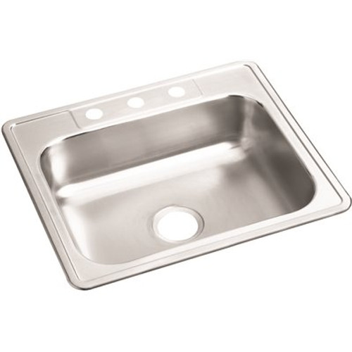 Elkay Dayton Stainless Steel 25" X 22" X 6-9/16" 3-Hole Equal Double Bowl Sink Elkay Dayton Stainless Steel 25" X 22" X 6-9/16" 3-Hole Equal Double Bowl Sink