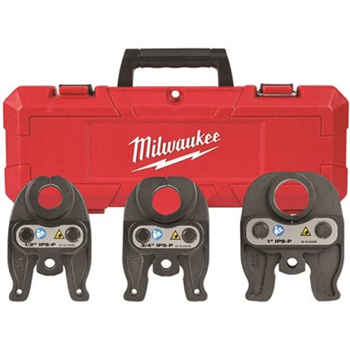 Milwaukee Ips-P Press Jaw Kit For M12 Forcelogic Press Tool, 1/2", 3/4", 1" Milwaukee Ips-P Press Jaw Kit For M12 Forcelogic Press Tool, 1/2", 3/4", 1"