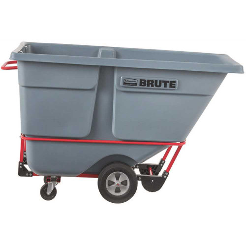 Rubbermaid Commercial Brute Rotomolded Tilt Truck, Standard Duty, 1 Cu Yd, Gray Rubbermaid Commercial Brute Rotomolded Tilt Truck, Standard Duty, 1 Cu Yd, Gray