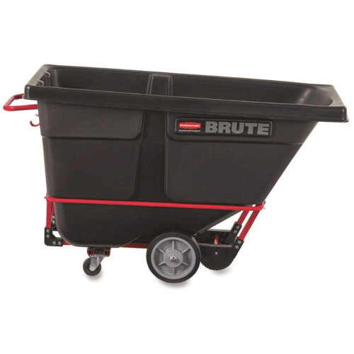 Rubbermaid Commercial Brute Rotomolded Tilt Truck, Standard Duty, 1 Cu Yd, Black Rubbermaid Commercial Brute Rotomolded Tilt Truck, Standard Duty, 1 Cu Yd, Black