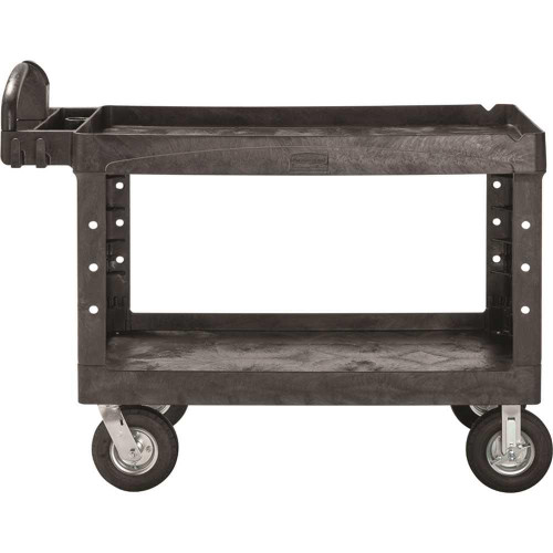 Rubbermaid Commercial Brute Heavy Duty Ergo Handle Utility Cart, Large, Black Rubbermaid Commercial Brute Heavy Duty Ergo Handle Utility Cart, Large, Black