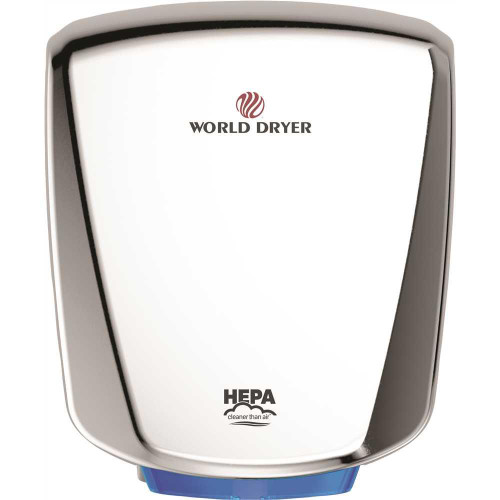 World Dryer Hepa-Filtered Verdedri Hand Dryer Stainless Steel