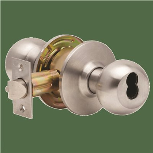 Dexter Grade 2 Entry/office Cylindrical Lock, Sfic Prep Less Core, Satin Ss Dexter Grade 2 Entry/office Cylindrical Lock, Sfic Prep Less Core, Satin Ss