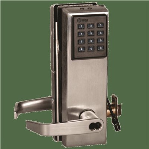 Best 9kz Keypad Ez Cylindrical Lock, 7-Pin Housing, ANSI Strike, Satin Chrome