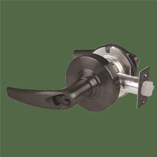 Schlage Grade 2 Entrance Lock With Select Vandlgard, Athens Lever, Matte Black Schlage Grade 2 Entrance Lock With Select Vandlgard, Athens Lever, Matte Black